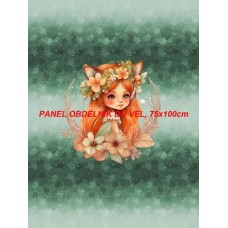 Látkový autorský  panel - KOLEKCE LIŠČÍ HOLČIČKA - 301-253