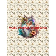 BAVLNĚNÝ PANEL  vlk 7x10 cm df528