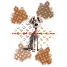 Látkový autorský  panel - KOLEKCE BLÁZNIVÍ PEJSCI,-  310-120