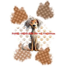 Látkový autorský  panel - KOLEKCE BLÁZNIVÍ PEJSCI,-  310-124