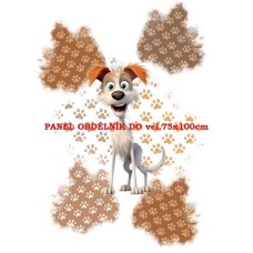 Látkový autorský  panel - KOLEKCE BLÁZNIVÍ PEJSCI,-  310-125
