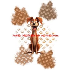 Látkový autorský  panel - KOLEKCE BLÁZNIVÍ PEJSCI,-  310-129