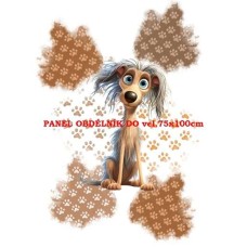 Látkový autorský  panel - KOLEKCE BLÁZNIVÍ PEJSCI,-  310-134