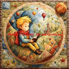 bavlněný panel Malý princ 20x20 cm  flp454