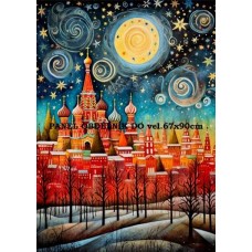 BAVLNĚNÝ PANEL Moskva 11x15 cm  zpf752