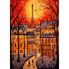 BAVLNĚNÝ PANEL Paříž 11x15 cm  zpf758