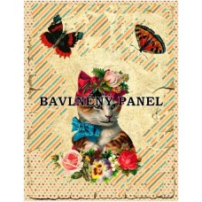 Bavlněná látka-panel A6181