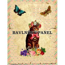Bavlněná látka-panel A6182