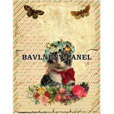Bavlněná látka-panel A6184