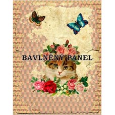 Bavlněná látka-panel A6185