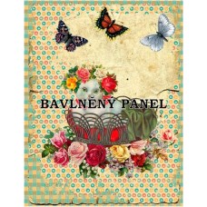 Bavlněná látka-panel A6186