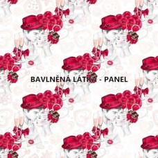 BAVLNĚNÝ PANEL - 16 x 16 cm KOLEKCE LOVE     FCM39