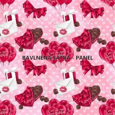 BAVLNĚNÝ PANEL - 16 x 16 cm KOLEKCE LOVE     FCM45