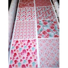 BAVLNĚNÝ PANEL - 35 x 35 cm KOLEKCE ROMANTICKÉ RŮŽE 490FC