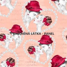 BAVLNĚNÝ PANEL - 15 x 15 cm KOLEKCE LOVE   FCM170