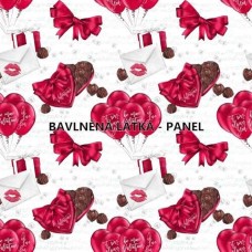 BAVLNĚNÝ PANEL - 15 x 15 cm KOLEKCE LOVE   FCM178