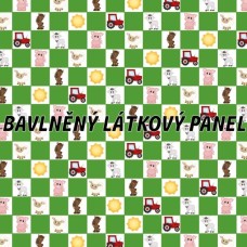 BAVLNĚNÝ PANEL - KOLEKCE NA STATKU4 - 35x35 cm 4pex30