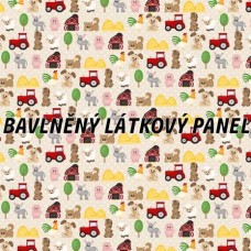 BAVLNĚNÝ PANEL - KOLEKCE NA STATKU4 - 47x47 cm 4pex28