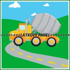 BAVLNĚNÝ PANEL - KOLEKCE STAVEBNÍ STROJE - 25x25 cm SS7