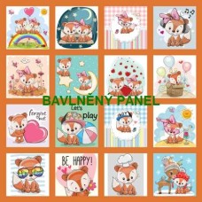 BAVLNĚNÝ PANEL - SADA 35 X 35 CM  NP-194