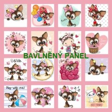 BAVLNĚNÝ PANEL - SADA 35 X 35 CM  NP-196