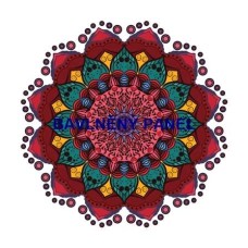 Bavlněný panel - mandala 35 x 35 cm/varianty velikostí/  156-122