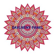 Bavlněný panel - mandala 35 x 35 cm/varianty velikostí/  156-159