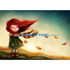 Bavlněný panel - PODZIMNÍ HOLČIČKA   -  196-28