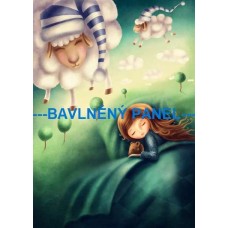 Bavlněný panel - SPÍCÍ HOLČIČKA   -  196-29