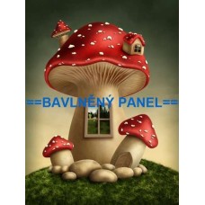 Bavlněný panel - MUCHOMŮRKY   -  196-60
