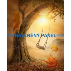 Bavlněný panel - PODZIMNÍ HOUPAČKA   -  196-61