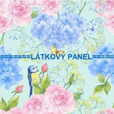 BAVLNĚNÝ ČI ÚPLETOVÝ  PANEL- varianty velikostí 202-97 kolekce LETNÍ KVĚTINY