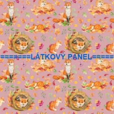 BAVLNĚNÝ ČI ÚPLETOVÝ  PANEL- varianty velikostí 202-120 kolekce LESNÍ ZVÍŘÁTKA