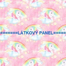 BAVLNĚNÝ ČI ÚPLETOVÝ  PANEL- varianty velikostí 202-138 kolekce JEDNOROŽEC