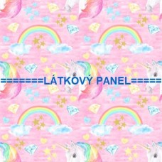 BAVLNĚNÝ ČI ÚPLETOVÝ  PANEL- varianty velikostí 202-141 kolekce JEDNOROŽEC