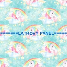 BAVLNĚNÝ ČI ÚPLETOVÝ  PANEL- varianty velikostí 202-144 kolekce JEDNOROŽEC