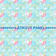 BAVLNĚNÝ ČI ÚPLETOVÝ  PANEL- varianty velikostí 202-146 kolekce JEDNOROŽEC
