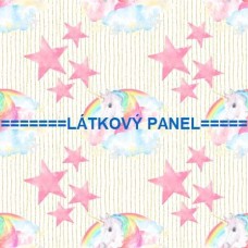 BAVLNĚNÝ ČI ÚPLETOVÝ  PANEL- varianty velikostí 202-151 kolekce JEDNOROŽEC