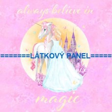 BAVLNĚNÝ ČI ÚPLETOVÝ  PANEL- varianty velikostí 202-164 kolekce JEDNOROŽEC A PRINCEZNA