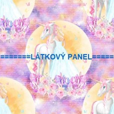 BAVLNĚNÝ ČI ÚPLETOVÝ  PANEL- varianty velikostí 202-166 kolekce JEDNOROŽEC A PRINCEZNA