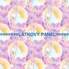 BAVLNĚNÝ ČI ÚPLETOVÝ  PANEL- varianty velikostí 202-167 kolekce JEDNOROŽEC A PRINCEZNA