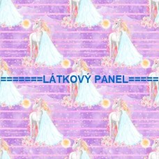 BAVLNĚNÝ ČI ÚPLETOVÝ  PANEL- varianty velikostí 202-172 kolekce JEDNOROŽEC A PRINCEZNA