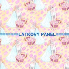 BAVLNĚNÝ ČI ÚPLETOVÝ  PANEL- varianty velikostí 202-185 kolekce JEDNOROŽEC A PRINCEZNA
