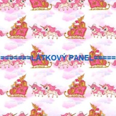 BAVLNĚNÝ ČI ÚPLETOVÝ  PANEL- varianty velikostí 202-195 kolekce VÁNOČNÍ JEDNOROŽEC 