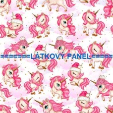 BAVLNĚNÝ ČI ÚPLETOVÝ  PANEL- varianty velikostí 202-199 kolekce VÁNOČNÍ JEDNOROŽEC 