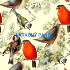 PANEL či METRÁŽ - varianty velikostí i materiálu 202-251  KOLEKCE VINTAGE PTÁČCI