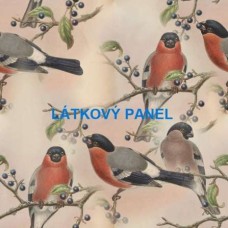 PANEL či METRÁŽ - varianty velikostí i materiálu 202-281  KOLEKCE VINTAGE PTÁČCI