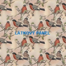 PANEL či METRÁŽ - varianty velikostí i materiálu 202-282  KOLEKCE VINTAGE PTÁČCI