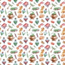 PANEL či METRÁŽ - varianty velikostí i materiálu 202-306  KOLEKCE HARRY POTTER MAGICKÁ ŠKOLA