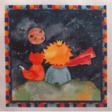 BAVLNĚNÝ PANEL MALÝ PRINC 20x20 cm  MDP93